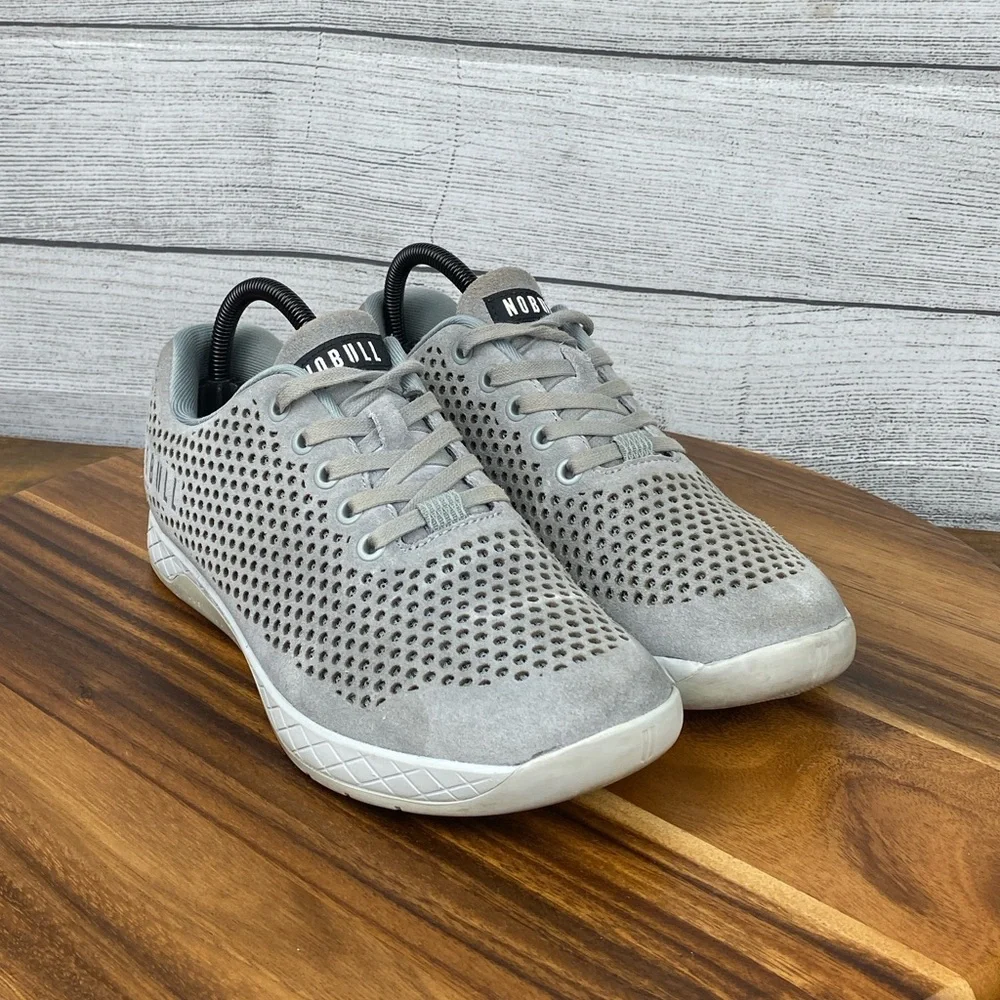 NoBull Outwork Perforated Grey Suede CrossFit Training Shoes Women’s Size 8.5